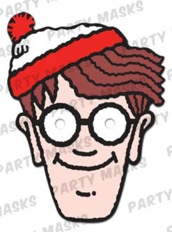 Wheres Wally Character Paper Mask